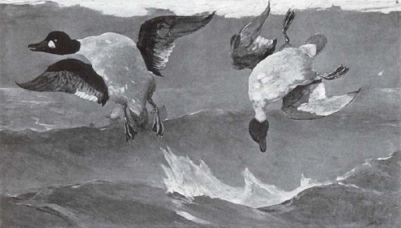 Winslow Homer Rechts und Links oder Doppeltreffer Germany oil painting art